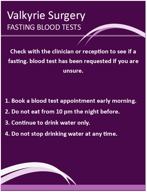 Fasting blood test